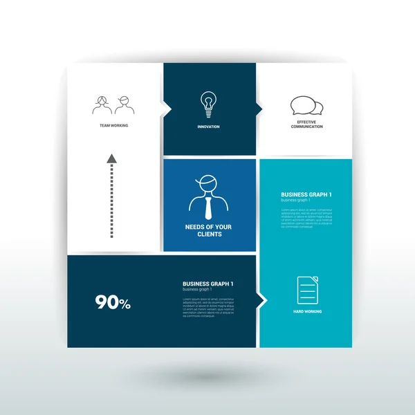 Programma, scheda, banner. Infografica minimalista di progettazione vettoriale . — Vettoriale Stock