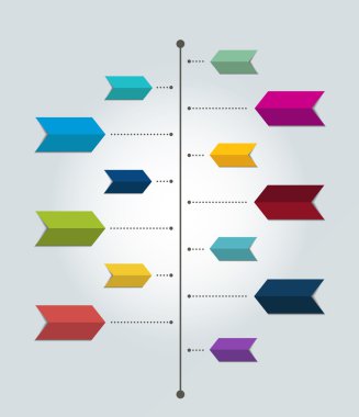 Zaman çizelgesi rapor şablonu. Renk gölge düzeni, diyagramı.