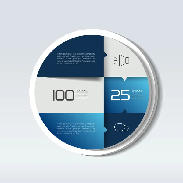 Circle, round infographic. Table concept. Vector design. — Stock Vector