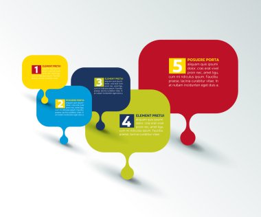 Adım adım şablon tarafından. Numaralandırılmış grafik. Infographic öğesi.