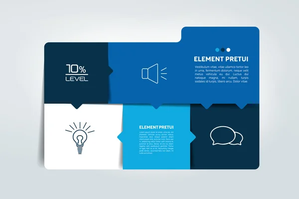 Tabel, schema, boxdiagram. Infographics-element. — Stockvector