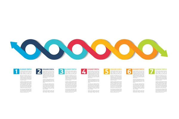 Infografischer Zeitleistenbericht, Vorlage, Diagramm, Schema. Vektor. — Stockvektor