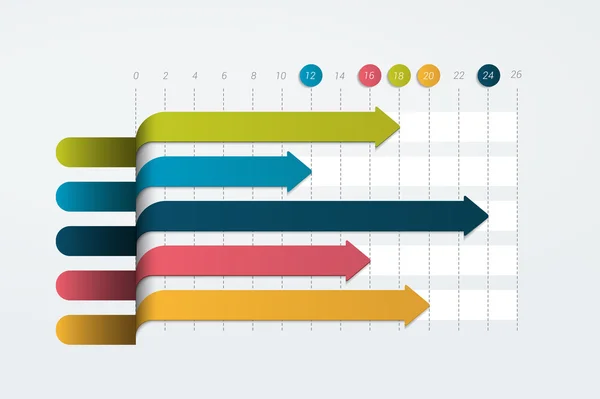 Grafico piatto, grafico. Semplicemente colore modificabile. Elementi infografici. — Vettoriale Stock