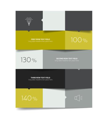 Infographics öğeleri. Kare sekmesi, akış şeması, kutusu diyagramı.