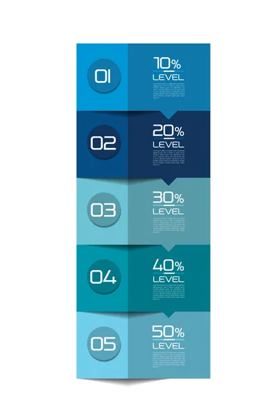 Éléments d'infographie. Onglet carré, diagramme de flux, diagramme de boîte . — Image vectorielle