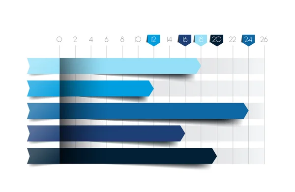 Gráfico plano, gráfico. Color azul. Elementos de negocio de infografía . — Vector de stock
