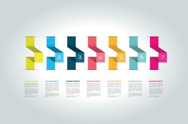 3B yatay zaman çizelgesi genel kavram. Infographic. Vektör.