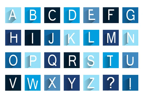 Blaues Alphabet. — Stockvektor