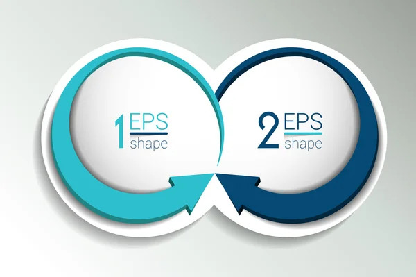 Cirkel eerste, tweede en derde diagram, scheme, grafiek. 2 sjabloon voor presentatie. 2 stappen opties, elementen, ingographic. — Stockvector