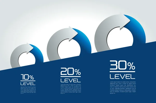 Infografica scala, modello freccia . — Vettoriale Stock