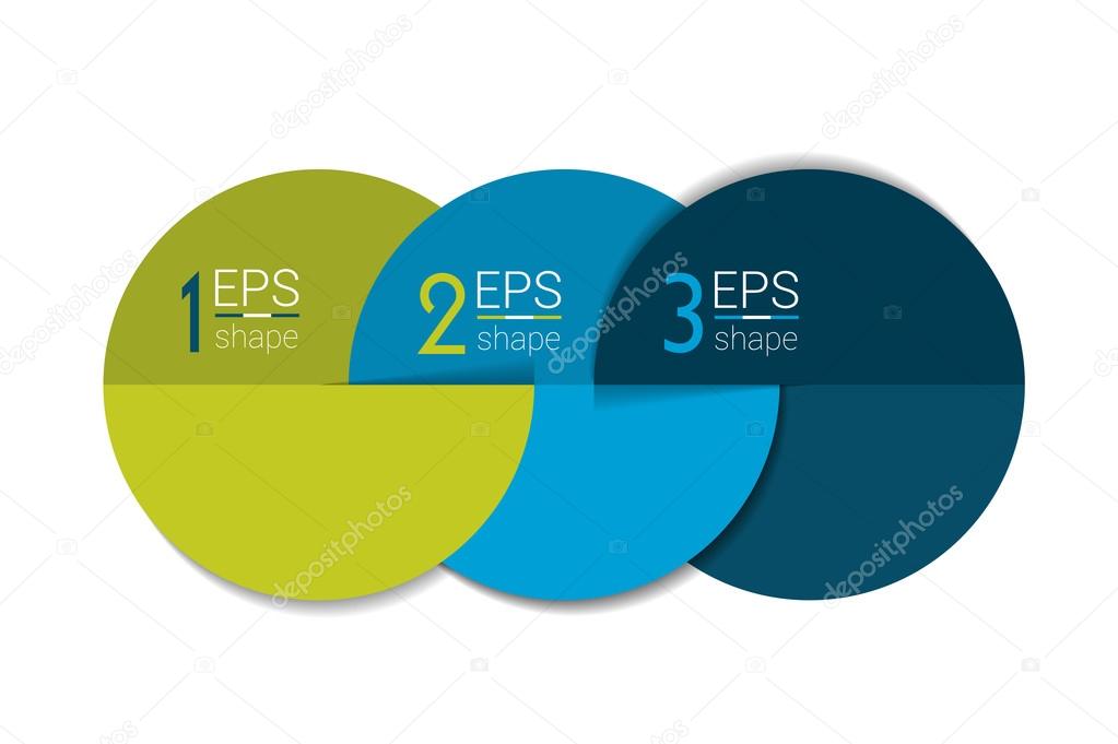 Three business elements banner, template. 3 steps design, chart, infographic, step by step number option, layout. 3D cyrcle style.
