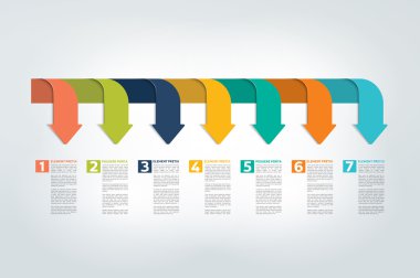 Zaman çizelgesi dikey rapor, şablonu, grafik, düzeni, adım adım Infographic. Vektör.