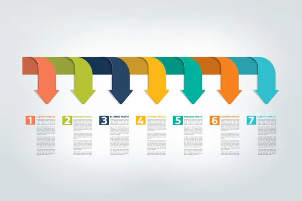 Informe vertical de línea de tiempo, plantilla, gráfico, esquema, infografía paso a paso. Vector . — Archivo Imágenes Vectoriales