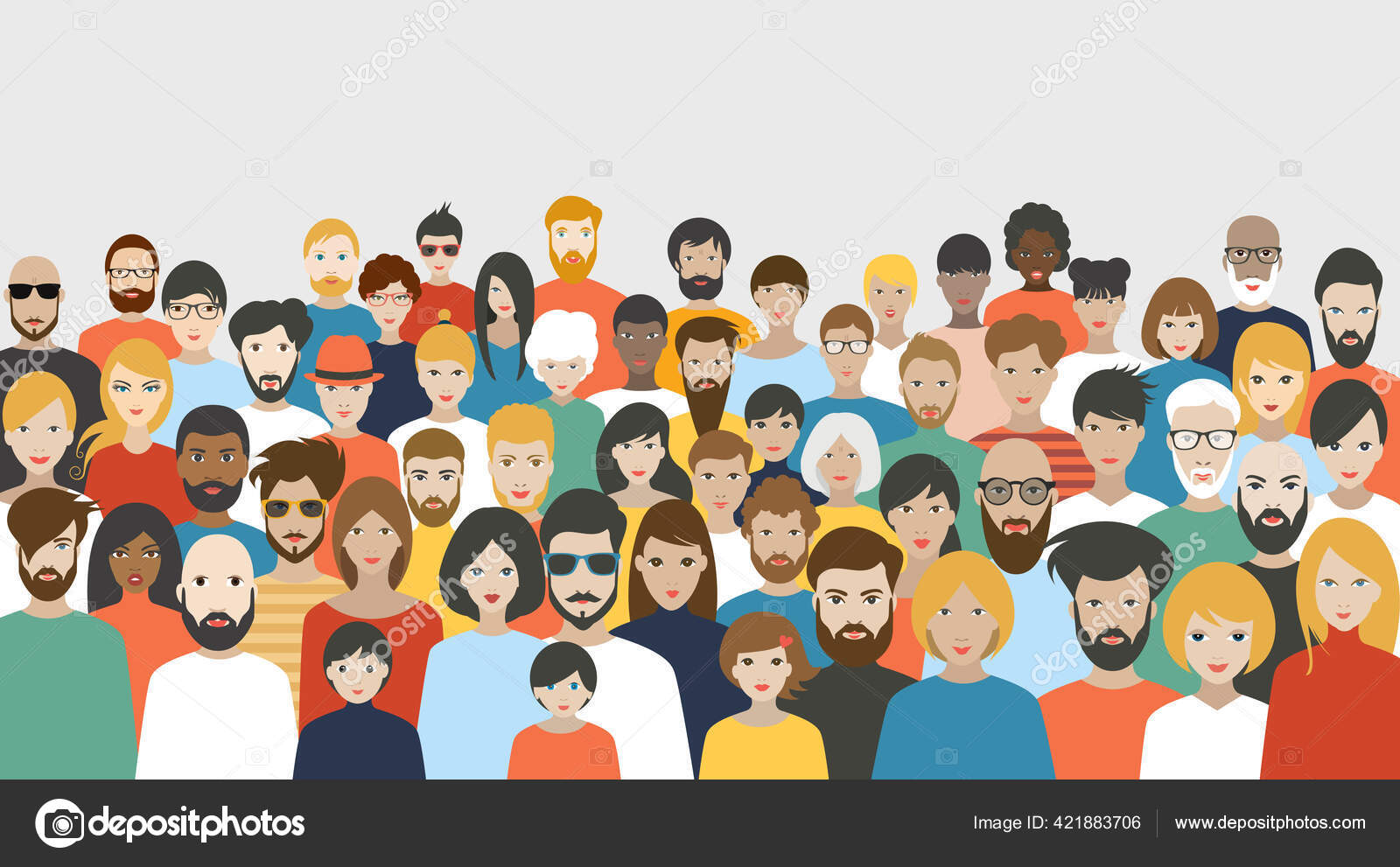 수많은 사람들 사람들로 이루어진 Vector 스톡 벡터 - ©Kubko 421883706 수많은 사람들 사람들로 이루어진 Vector