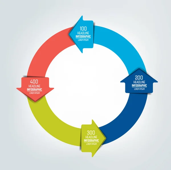 Setas Gráfico Infográficos Esquema Diagrama —  Vetores de Stock