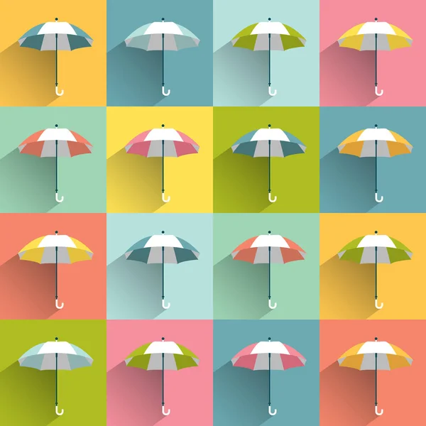 Umbrella Pattern Background Color Design Vector — Stock Vector