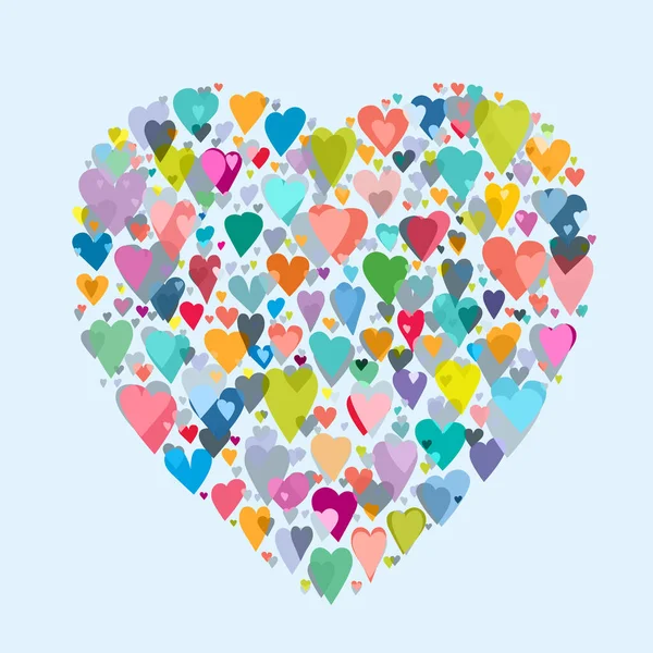 Heart Shape Made Hearts Vector Icons — Stock Vector