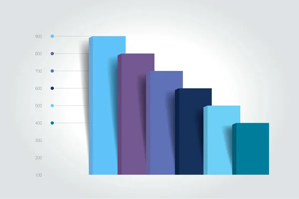 Graf Sloupcový Graf Infografický Prvek — Stockový vektor