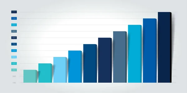 Grafico Grafico Colonne Elemento Infografico — Vettoriale Stock