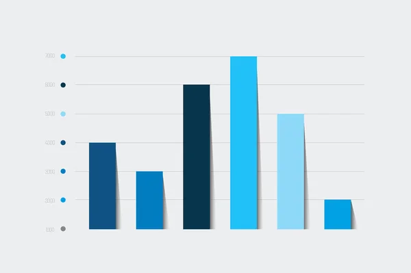 Grafik Sütun Grafiği Bilgi Ögesi — Stok Vektör