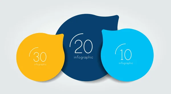 Plantilla Tres Pasos Banner Infografía Diagrama Gráfico Columna — Vector de stock