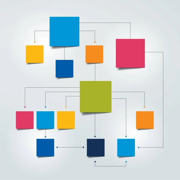 Flow Chart Info Graphic Vector — 스톡 벡터