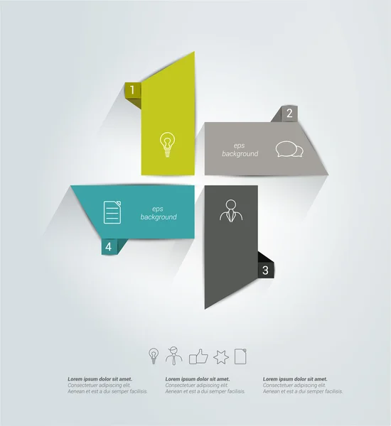 Diagrama de infografía circular. Plantilla vectorial . — Vector de stock