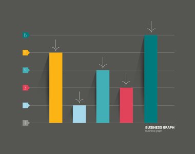 iş 3 d tasarım grafik örneği. infographics grafik.