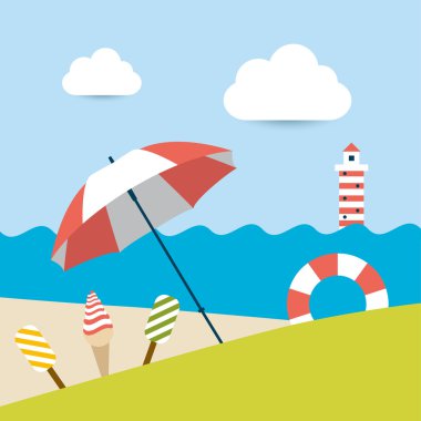 Yaz konsepti. vektör arka plan.