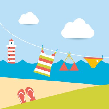 Yaz konsepti. vektör arka plan.