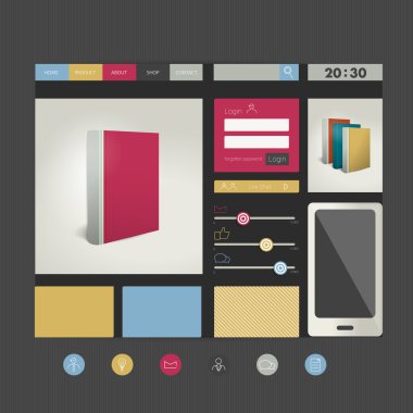 Web sitesi düz tasarım şablonu. kitap kavramı. vektör arka plan.