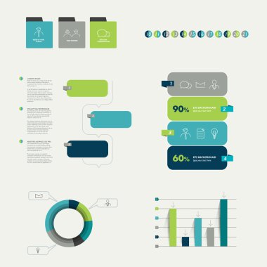 düz Infographic şablonu.
