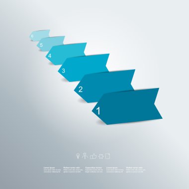 adım adım şablonu. vektör.