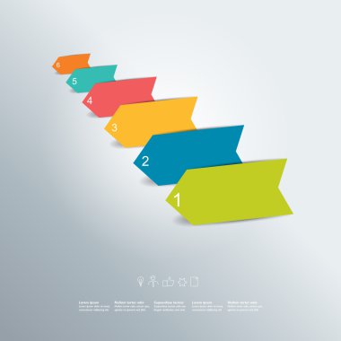 adım adım şablonu. vektör.