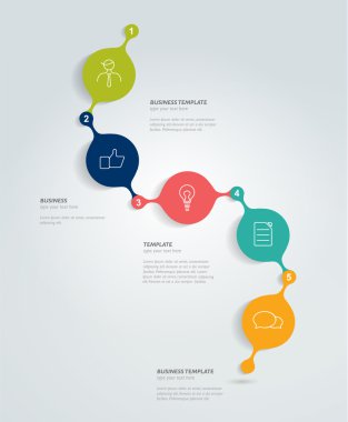 zaman çizelgesi Infographic şablonu. vektör daire başlık sayfası.