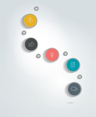 zaman çizelgesi Infographic şablonu. vektör daire başlık sayfası.