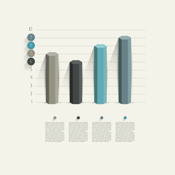 Voorbeeld van zakelijke platte ontwerp grafiek. infographics grafiek. — Stockvector