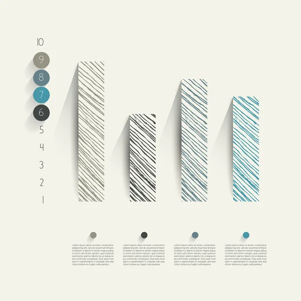 Voorbeeld van zakelijke platte ontwerp grafiek. infographics grafiek. — Stockvector