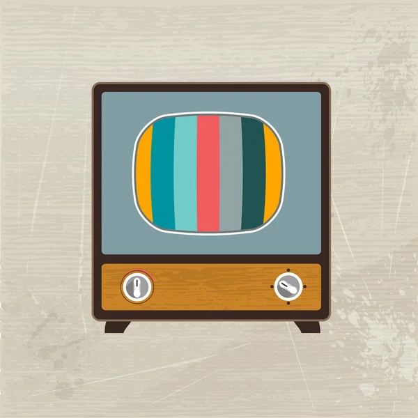 Retro television. Vector illustration. — Stock Vector