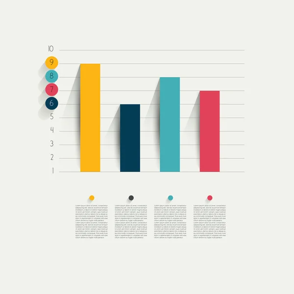 Grafiek, grafiek. Infographic elementen. — Stockvector