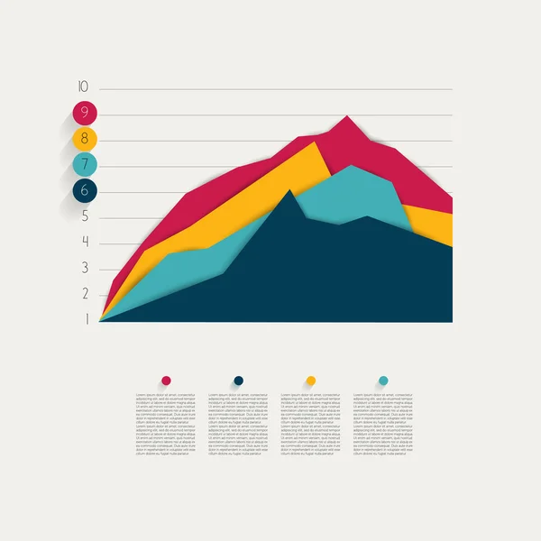 Graph, grafiği. Infographic elemanları. — Stok Vektör