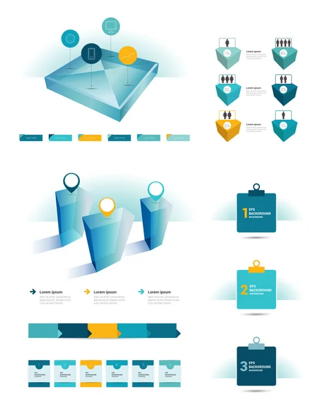 Elementos del conjunto infográfico . — Archivo Imágenes Vectoriales