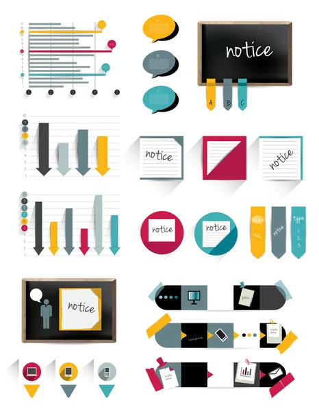 Set of infographic elements. Layout template. Vector. — Stock Vector