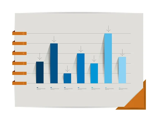 Graph, grafiği. Infographic elemanları. — Stok Vektör