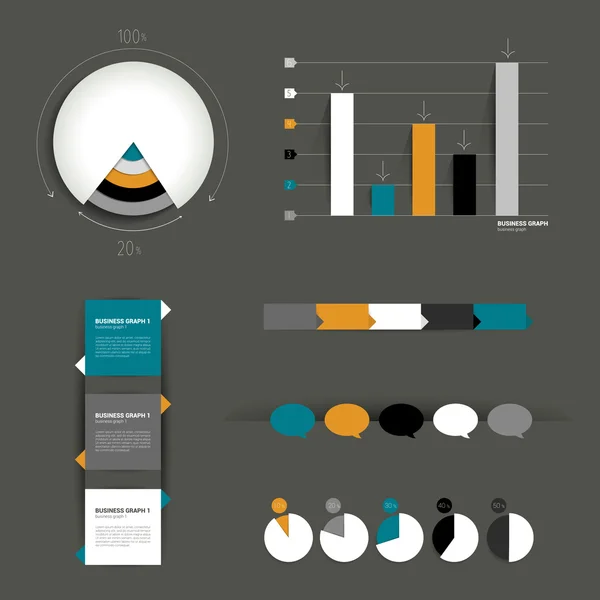 Set of infographic elements. Layout template. Vector. — Stock Vector