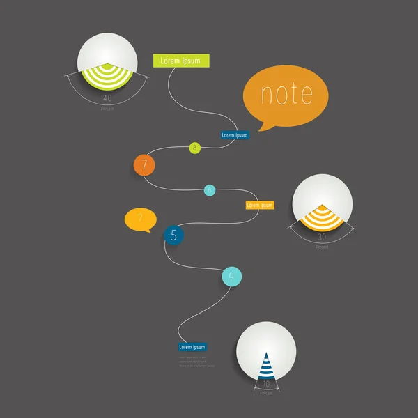 Timeline infographic. Minimalistic flat template. Vector. — Stock Vector