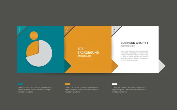 Diagrama de caja rectangular plana para infografías. Gráfico del módulo vectorial . — Vector de stock