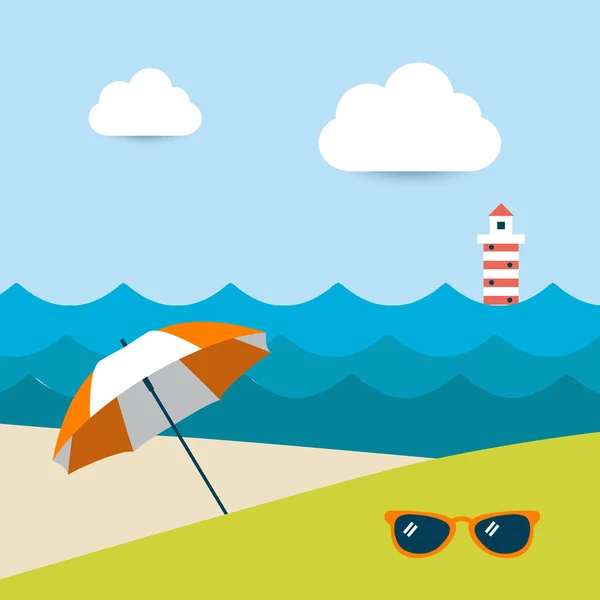 Concepto de verano. Fondo vectorial . — Vector de stock