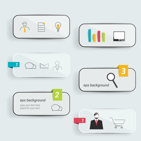 Infographic template. Squate speech bubbles. Vector. — Stock Vector