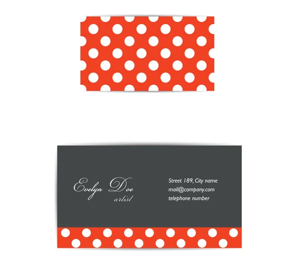Business card design. Dotted concept. Vector. — Stock Vector
